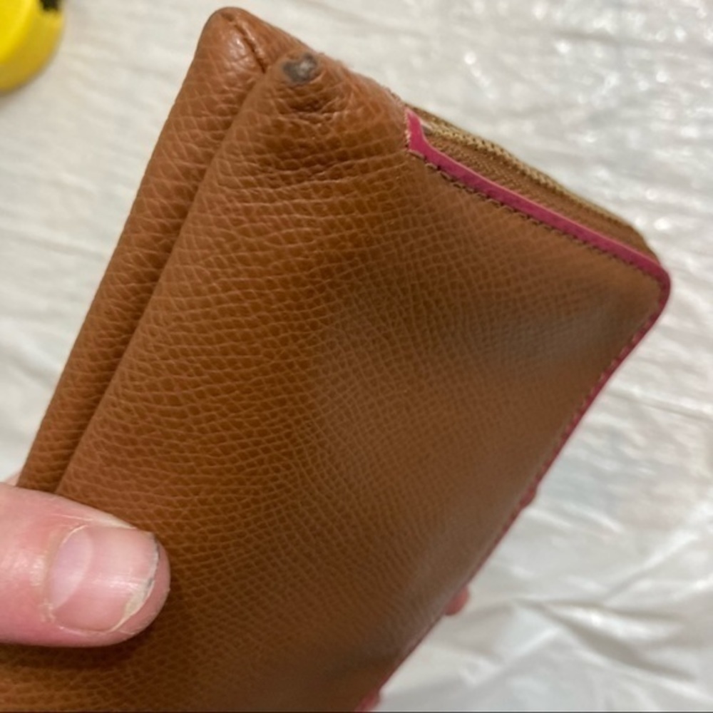Coach brown double zipper wristlet bag - Picture 7 of 13